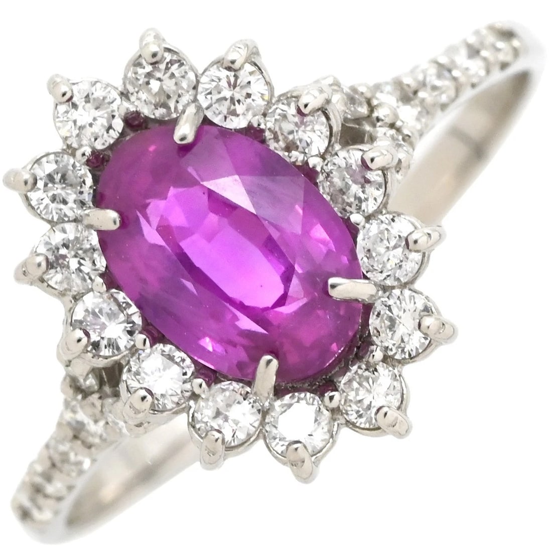 RING SAPPHIRE DA EARRING PT900 SAPPHIRE DIAMOND PLATINUM (1 of 2)