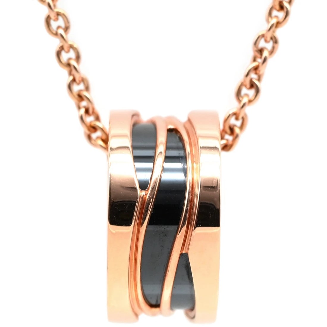 BVLGARI NECKLACE B.ZERO1 LEGEND NECKLACE 18K PINK GOLD: BVLGARI Necklace B.zero1 Legend Necklace 18K Pink Gold Brand: BVLGARI Type: Necklace Material: 18K Pink Gold/ceramic, Color: Pink GoldxBlack Size: Total Length:47cm Top(W)7.7mm x (H)15.3mm AdjUS t