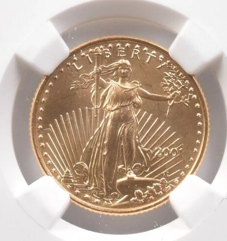 2001 $10 AMERICAN GOLD EAGLE (1 of 2)