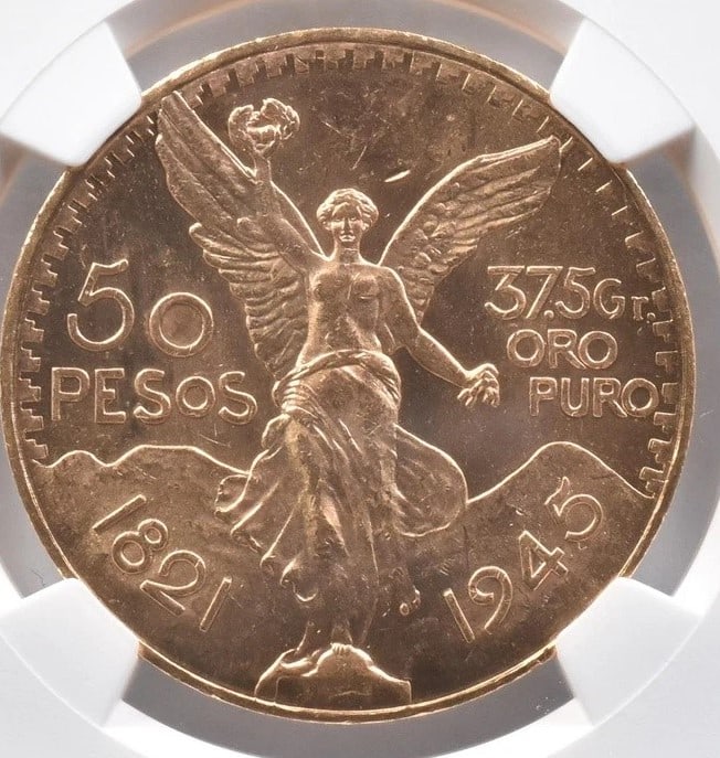 1945 MEXICO 50 PESOS GOLD (1 of 2)
