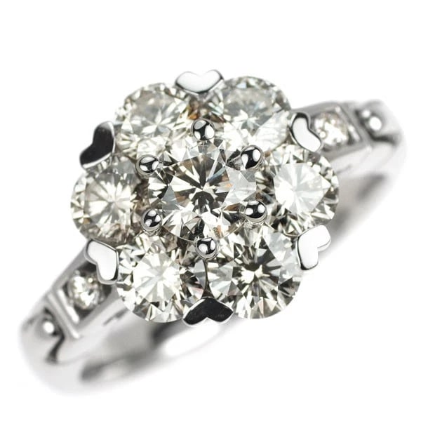 PT900 DIAMOND RING: Pt900 diamond ring Brand: None Type: rings Material: Platinum Main Stone Natural Color: Platinum Size: 8.25 - 8.5 US Accessories: None Accessories Notice: When purchasing pre-owned goods,