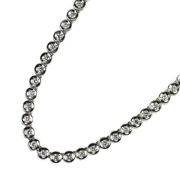 PT850 DIAMOND NECKLACE: Pt850 diamond necklace Brand: None Type: necklaces Material: Pt850 Main Stone Natural Color: None Size: Necklace: Chain Length 42.5Width approx. 4.4 mm x thickness approx. 2.3 mm Accessories: