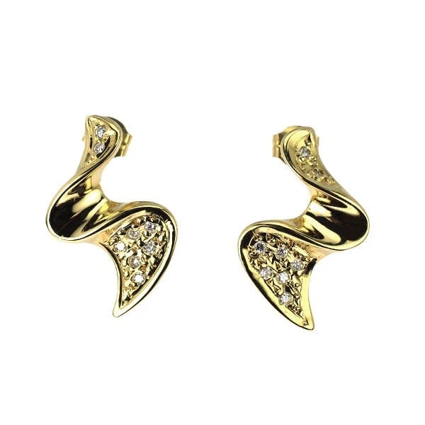 K18YG DIAMOND EARRING: K18YG diamond earring Brand: None Type: piercing Material: Gold Main Stone Natural Color: None Size: Length/Width/Diameter18.3Width/Thickness11.5 Accessories: None Accessories Notice: When