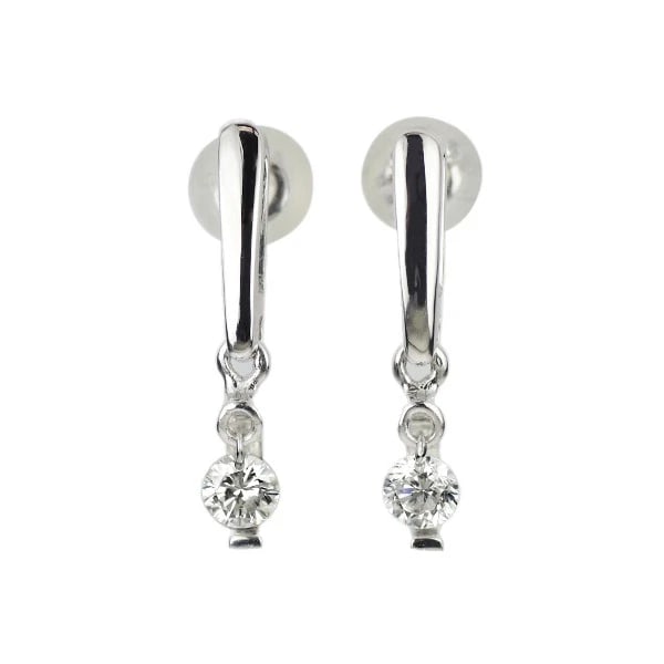 K18WG STRING HOLE DIAMOND EARRINGS: K18WG String Hole Diamond Earrings Brand: None Type: piercing Material: Gold Main Stone Natural Color: None Size: Length/Width/Diameter16.6Width/Thickness3.0 Accessories: None Accessories