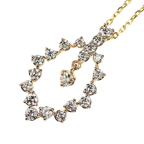 K18YG/PG DIAMOND PENDANT NECKLACE: K18YG/PG diamond Pendant necklace Brand: None Type: pendant necklace Material: K18YG Main Stone Natural Color: yellow gold Size: Necklace: Chain Length