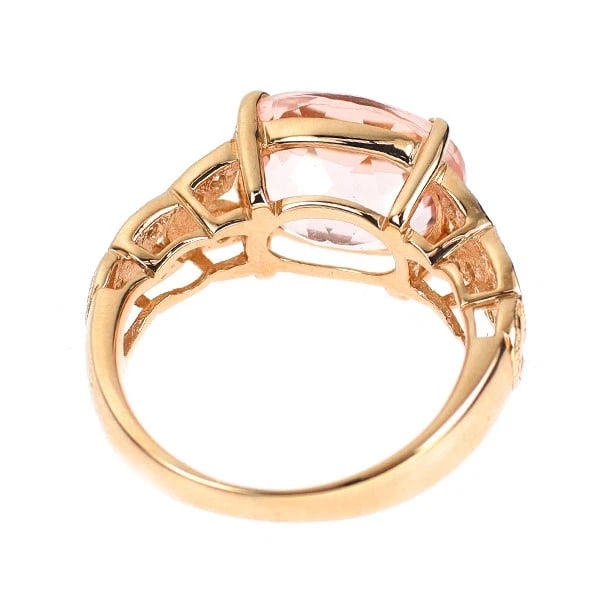 K18PG MORGANITE DIAMOND RING - 2