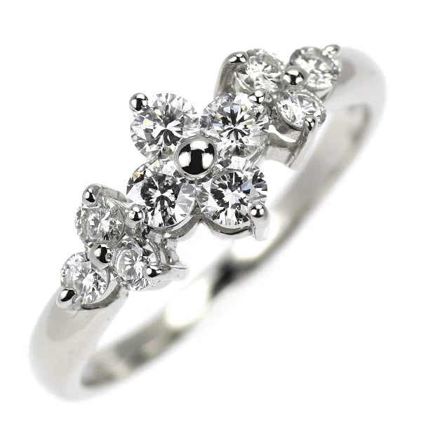 PT900 DIAMOND RING FLOWER: Pt900 diamond ring flower Brand: None Type: rings Material: Pt900 Main Stone Natural Color: None Size: 6.75 - 7 US Accessories: None Accessories Notice: When purchasing pre-owned goods, pl