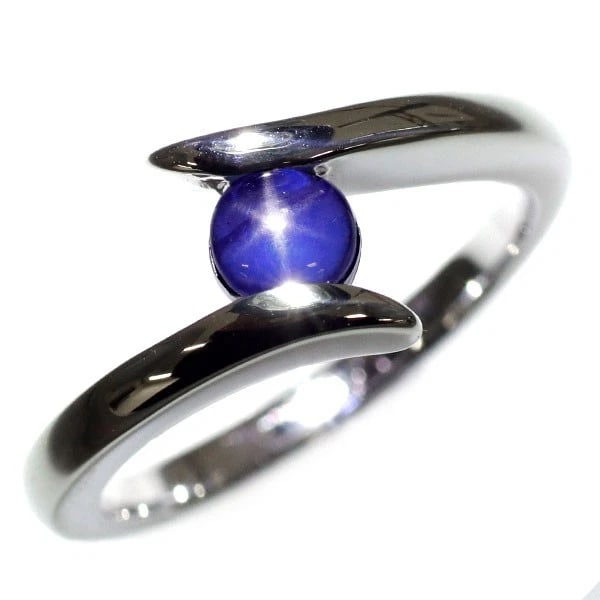 PT900 UNHEATED BURMESE STAR SAPHIRE RING: Pt900 Unheated Burmese Star SaPhire Ring Brand: None Type: rings Material: Platinum Main Stone sapphires Color: None Size: 9 US Accessories: None Accessories Notice: When purchasing pre-owned