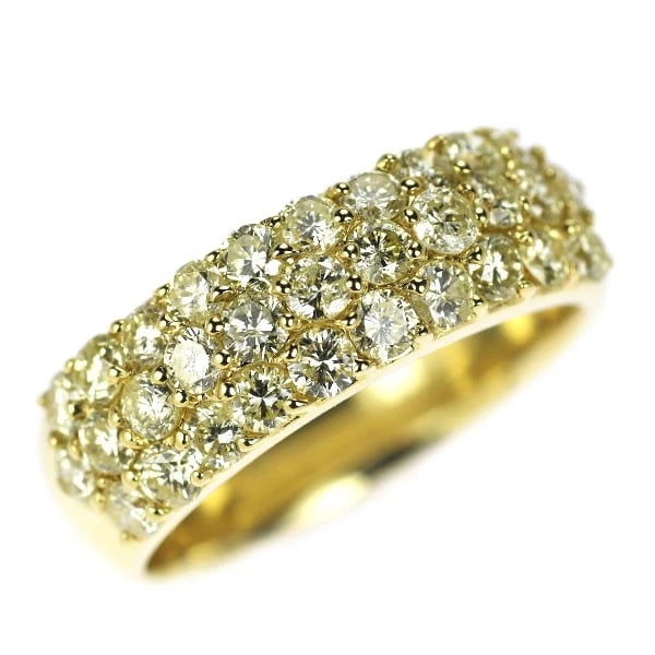 K18YG DIAMOND RING: K18YG Diamond Ring Brand: None Type: rings Material: K18YG Main Stone Natural Color: yellow gold Size: 5.5 - 5.75 US Accessories: None Accessories Notice: When purchasing pre-owned goods,