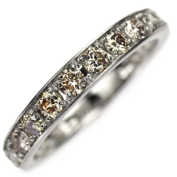 P PT950 BROWN DIAMOND RING: P Pt950 brown diamond ring Brand: None Type: rings Material: Pt950 Main Stone Natural Color: None Size: 6.25 - 6.5 US Accessories: None Accessories Notice: When purchasing pre-owned goods,