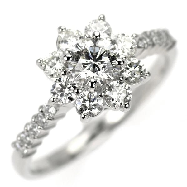 PT900 DIAMOND RING: Pt900 diamond ring Brand: None Type: rings Material: Pt900 Main Stone Natural Color: None Size: 7.75 - 8 US Accessories: None Accessories Notice: When purchasing pre-owned goods, please refer