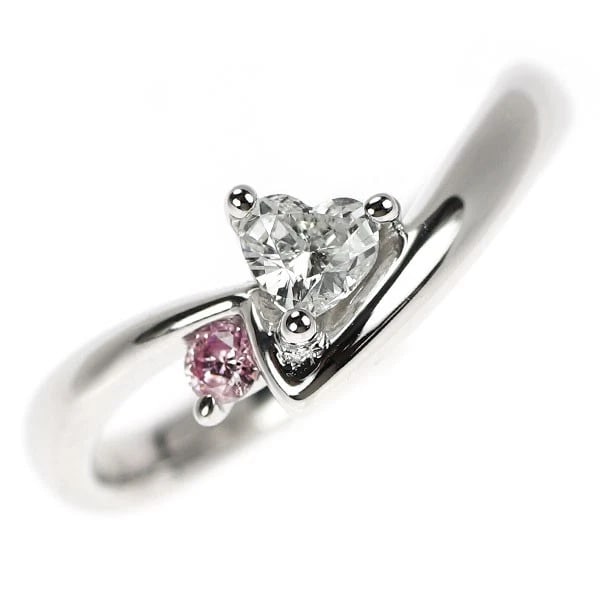 K18WG HEART SHAPE DIAMOND RING: K18WG Heart Shape Diamond Ring Brand: None Type: rings Material: K18WG Main Stone Natural Color: None Size: 4.5 US Accessories: None Accessories Notice: When purchasing pre-owned goods,