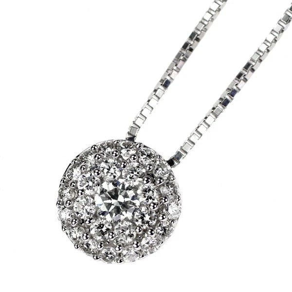 K18WG DIAMOND PENDANT NECKLACE: K18WG DIAMOND Pendant NECKLACE Brand: None Type: pendant necklace Material: K18WG Main Stone Natural Color: None Size: Necklace: Chain Length ?46Length/Width/Diameter9.1Width/Thickness9.1 