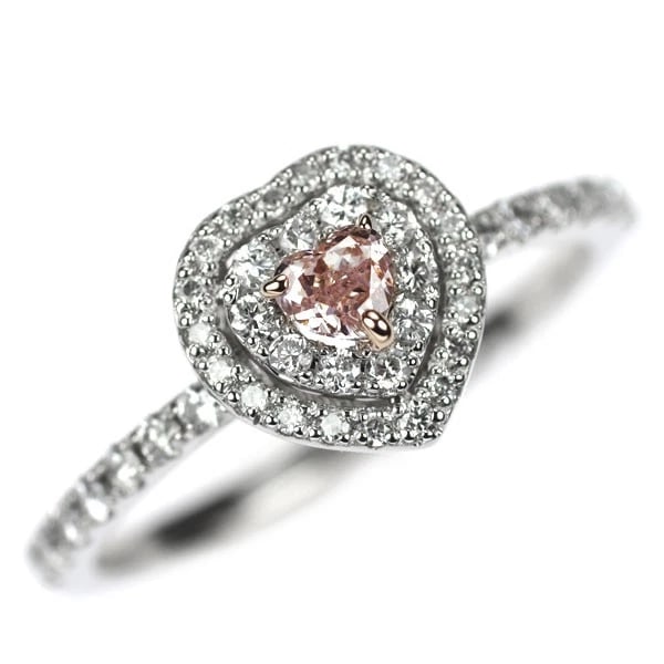 PT950/K18 HEART SHAPE DIAMOND DIAMOND RING: PT950/K18 Heart Shape Diamond Diamond Ring Brand: None Type: rings Material: PT950 Main Stone Natural Color: None Size: 6 US Accessories: None Accessories Notice: When purchasing pre-owned