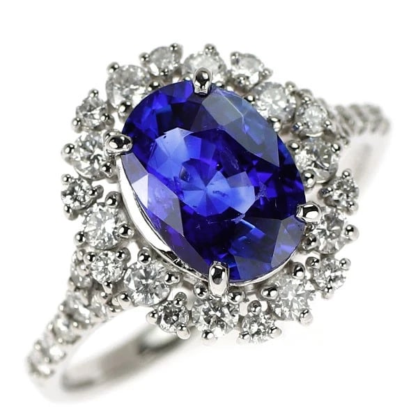 PT950 SAPHIRE DIAMOND RING: Pt950 SaPhire Diamond Ring Brand: None Type: rings Material: Pt950 Main Stone sapphires Color: None Size: 5.5 - 5.75 US Accessories: None Accessories Notice: When purchasing pre-owned goods,