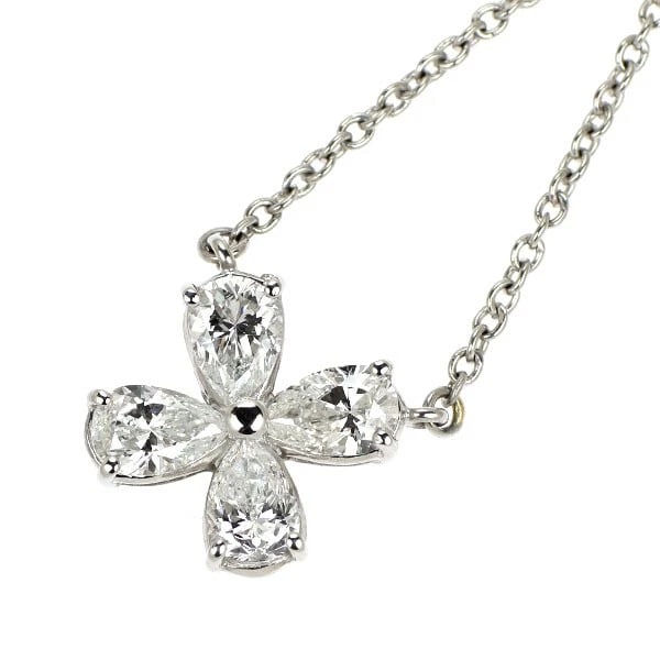 PT900/PT850 DIAMOND PENDANT NECKLACE: Pt900/pt850 Diamond Pendant Necklace Brand: None Type: pendant necklace Material: Pt850 Main Stone Natural Color: None Size: Necklace: Chain Length 43Length/Width/Diameter 12.1 Width/Thickness