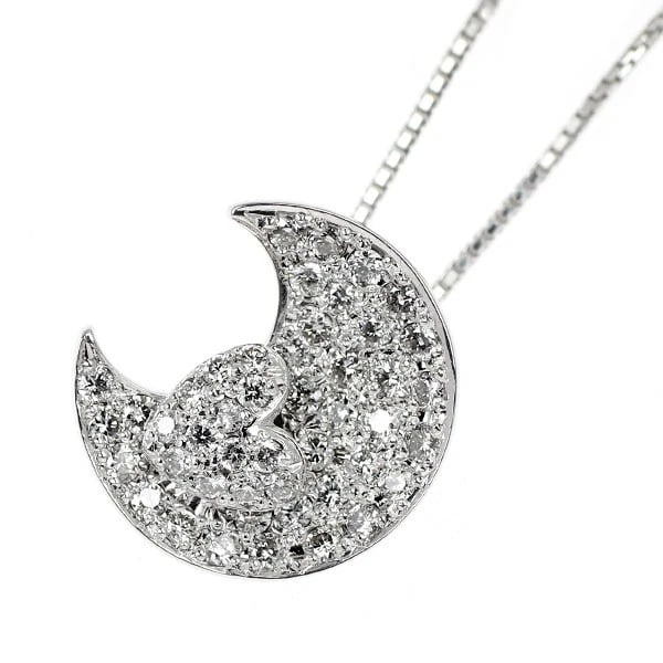 K18WG DIAMOND PENDANT NECKLACE: K18WG Diamond Pendant Necklace Brand: None Type: pendant necklace Material: K18WG Main Stone Natural Color: None Size: Necklace: Chain Length ?45.5Length/Width/Diameter14.3Width/Thickness13.2 