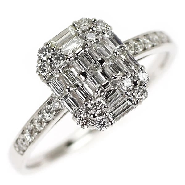 PT900 DIAMOND RING: Pt900 diamond ring Brand: None Type: rings Material: Pt900 Main Stone Natural Color: None Size: 7.5 US Accessories: None Accessories Notice: When purchasing pre-owned goods, please refer to