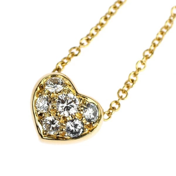 TIFFANY & CO K18YG DIAMOND PENDANT NECKLACE: Tiffany & Co K18YG diamond Pendant necklace Brand: Tiffany Type: pendant necklace Material: K18YG Main Stone Natural Color: None Size: Length/Width/Diameter7.3Width/Thickness8.5 Accessories: