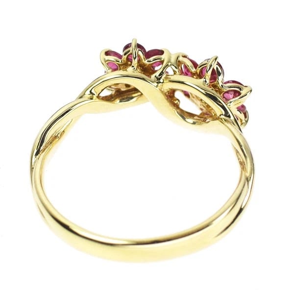 K18YG RUBY DIAMOND RING - 2