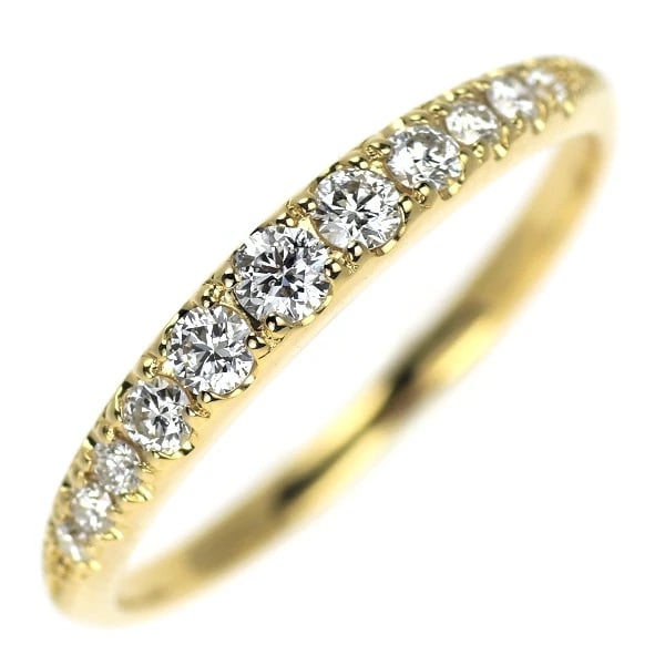 K18YG H&C DIAMOND RING: K18YG H&C Diamond Ring Brand: None Type: rings Material: K18YG Main Stone Natural Color: None Size: 5.5 - 5.75 US Accessories: None Accessories Notice: When purchasing pre-owned goods, please