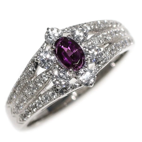 PT900 ALEXANDRITE DIAMOND RING: Pt900 Alexandrite Diamond Ring Brand: None Type: rings Material: Pt900 Main Stone alexandrite Color: None Size: 6 US Accessories: None Accessories Notice: When purchasing pre-owned goods,