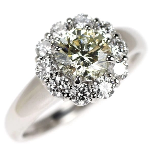 PT900 DIAMOND RING: Pt900 diamond ring Brand: None Type: rings Material: Pt900 Main Stone Natural Color: None Size: 7.75 - 8 US Accessories: None Accessories Notice: When purchasing pre-owned goods, please refer