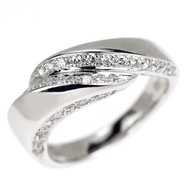 K18WG DIAMOND RING: K18WG diamond ring Brand: None Type: rings Material: K18WG Main Stone Natural Color: None Size: 6.75 - 7 US Accessories: None Accessories Notice: When purchasing pre-owned goods, please re