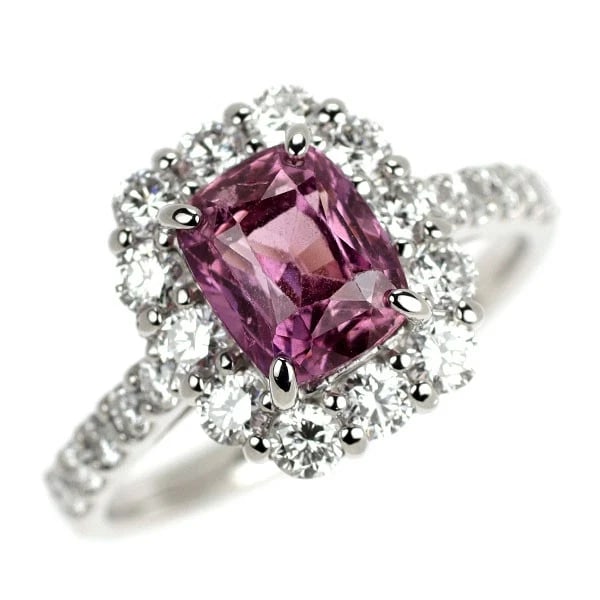 P PT950 UNHEATED SAPHIRE DIAMOND RING: P Pt950 Unheated SaPhire Diamond Ring Brand: None Type: rings Material: Platinum Main Stone sapphires Color: None Size: 5.5 - 5.75 US Accessories: None Accessories Notice: When purchasing