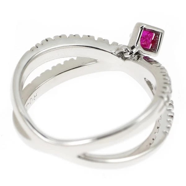 K18WG RUBY DIAMOND RING - 2