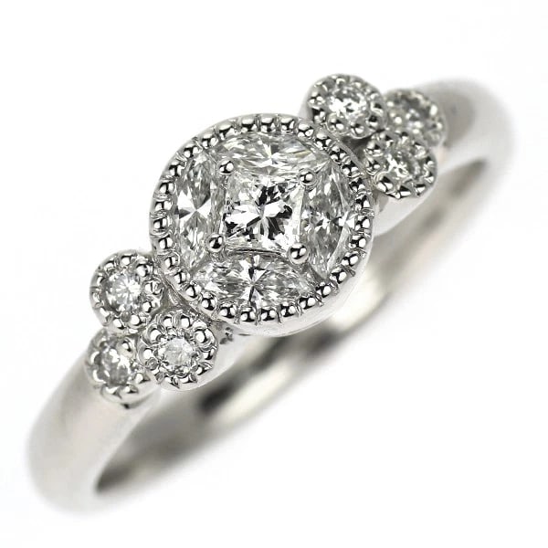 PT900 DIAMOND RING: Pt900 diamond ring Brand: None Type: rings Material: Platinum Main Stone Natural Color: Platinum Size: 6 US Accessories: None Accessories Notice: When purchasing pre-owned goods, please refer