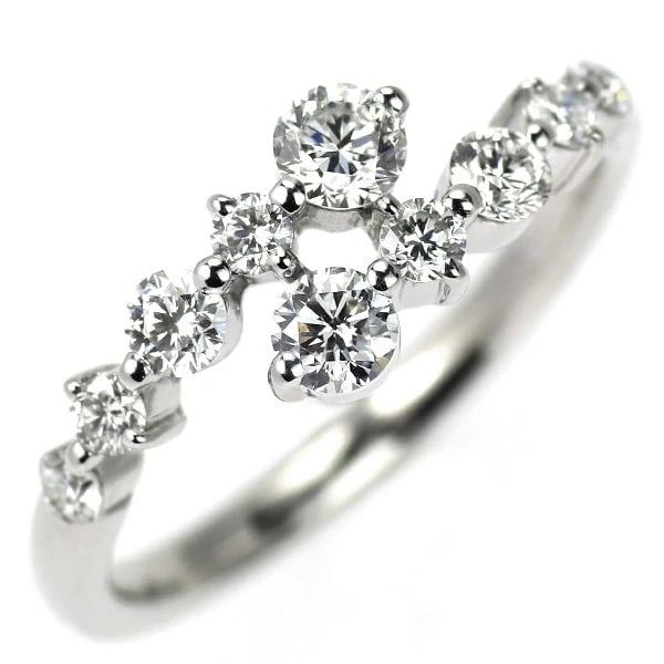 K18WG DIAMOND RING: K18WG diamond ring Brand: None Type: rings Material: K18WG Main Stone Natural Color: None Size: 4 US Accessories: None Accessories Notice: When purchasing pre-owned goods, please refer to