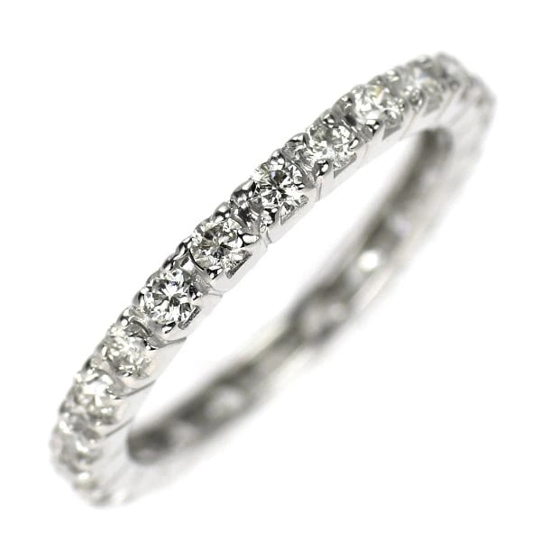 K18WG FULL ETERNITY DIAMOND RING: K18WG full eternity diamond ring Brand: None Type: rings Material: Gold Main Stone Natural Color: None Size: 4.75 - 5 US Accessories: None Accessories Notice: When purchasing pre-owned goods,
