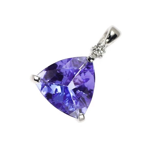 K18WG TANZANITE DIAMOND PENDANT TOP: K18WG Tanzanite Diamond Pendant Top Brand: None Type: pendant top Material: K18WG Main Stone tanzanite Color: None Size: Length/Width/Diameter12.0Width/Thickness7.9 Accessories: None