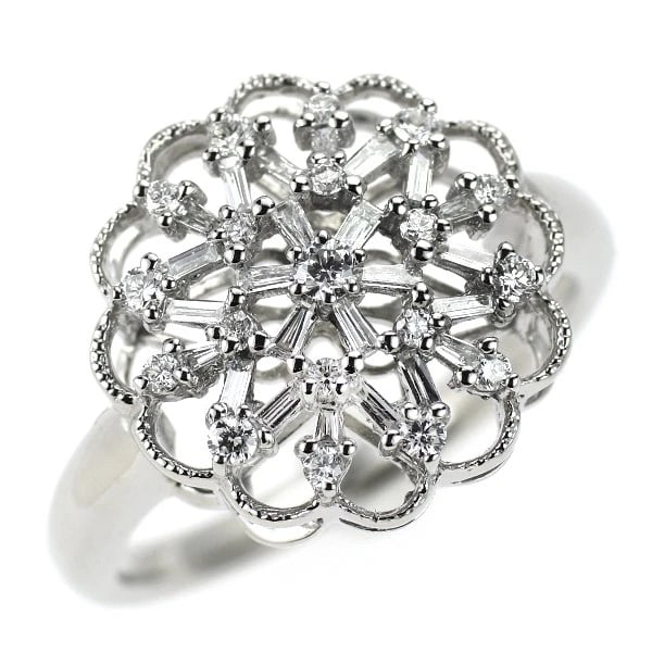 PT900 DIAMOND RING: Pt900 diamond ring Brand: None Type: rings Material: Pt900 Main Stone Natural Color: None Size: 6.25 - 6.5 US Accessories: None Accessories Notice: When purchasing pre-owned goods, please