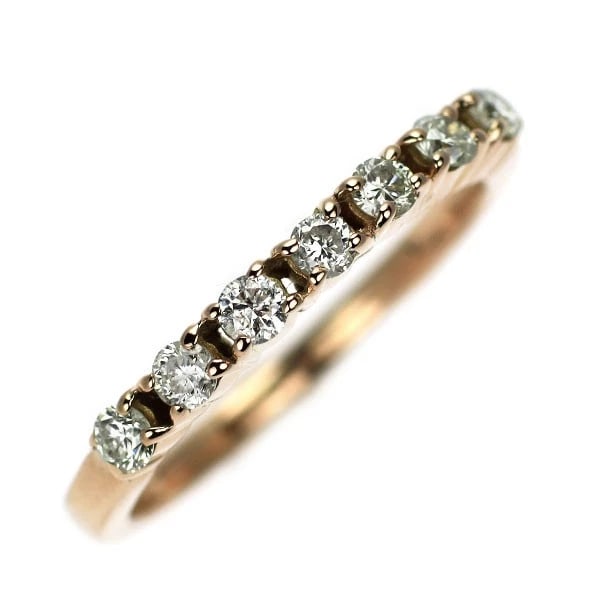 K18PG DIAMOND RING: K18PG diamond ring Brand: None Type: rings Material: K18PG Main Stone Natural Color: None Size: 3.75 US Accessories: None Accessories Notice: When purchasing pre-owned goods, please refer