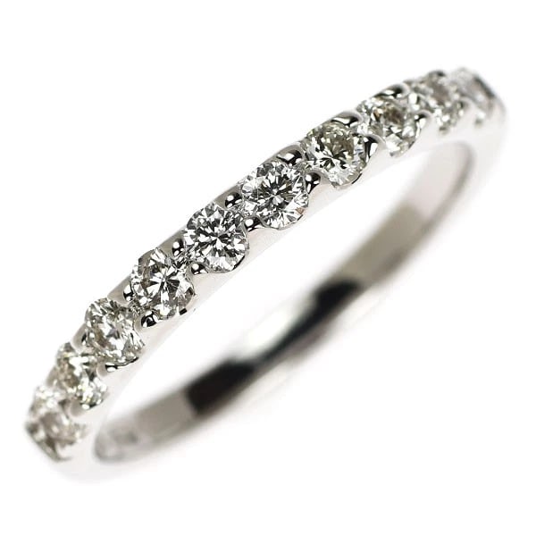 K18WG DIAMOND RING HALF ETERNITY: K18WG Diamond Ring Half Eternity Brand: None Type: rings Material: K18WG Main Stone Natural Color: None Size: 5.5 - 5.75 US Accessories: None Accessories Notice: When purchasing pre-owned