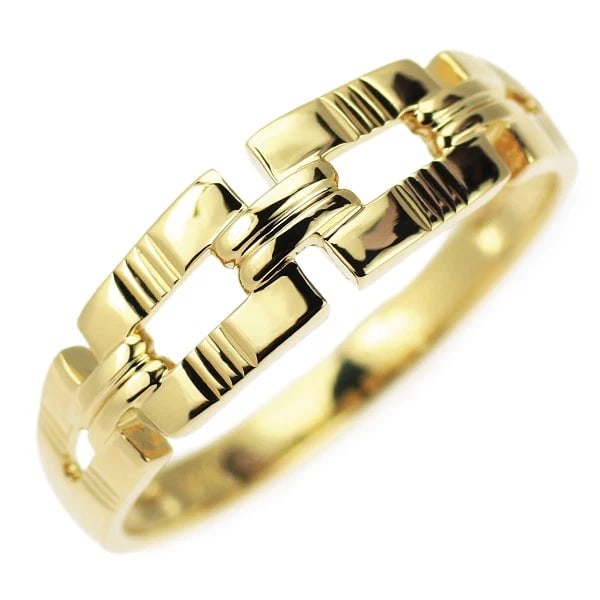 K18YG DESIGN RING: K18YG design ring Brand: None Type: rings Material: K18YG Main Stone Natural Color: yellow gold Size: 6 US Accessories: None Accessories Notice: When purchasing pre-owned goods, please refer