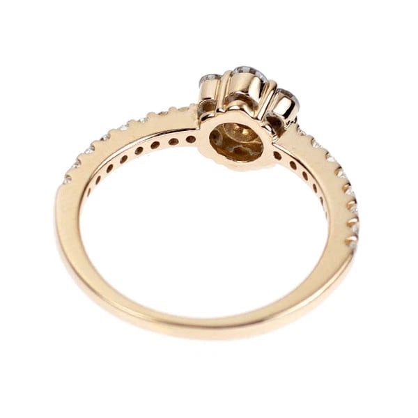 K18PG FLOWER DIAMOND RING - 2