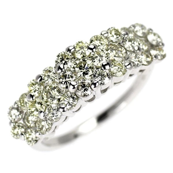 K18WG DIAMOND RING: K18WG diamond ring Brand: None Type: rings Material: Gold Main Stone Natural Color: None Size: 5.25 US Accessories: None Accessories Notice: When purchasing pre-owned goods, please refer t