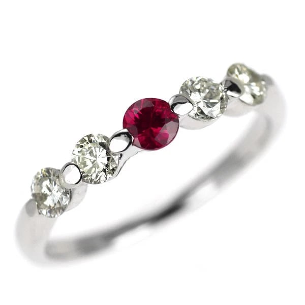 PT900 RUBY DIAMOND RING (1 of 2)