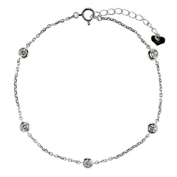 K18WG DIAMOND STATION BRACELET: K18WG diamond station bracelet Brand: None Type: bracelets Material: Gold Main Stone Natural Color: None Size: Length/Width/Diameter3.9Width/Thickness3.6 Accessories: None Accessories Notice: