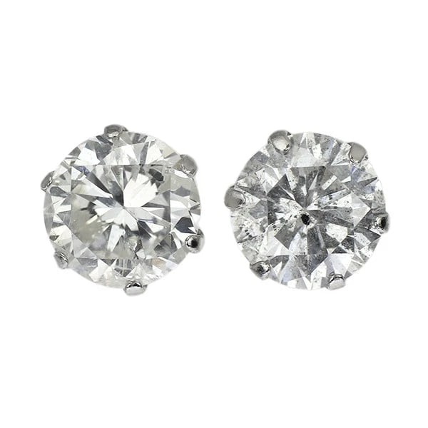 PT900 DIAMOND EARRINGS: Pt900 Diamond Earrings Brand: None Type: piercing Material: Pt900 Main Stone Natural Color: None Size: Length/Width/Diameter5.9Width/Thickness6.5 Accessories: None Accessories Notice: When