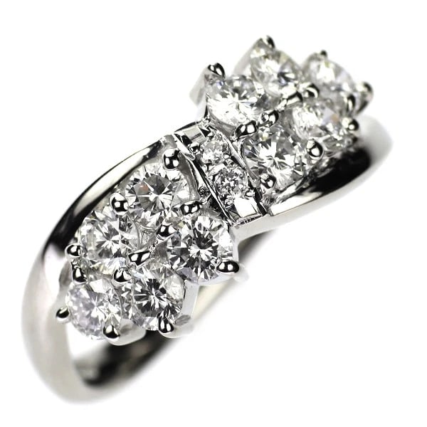 PT900 DIAMOND RING: Pt900 diamond ring Brand: None Type: rings Material: Pt900 Main Stone Natural Color: None Size: 6 US Accessories: None Accessories Notice: When purchasing pre-owned goods, please refer to