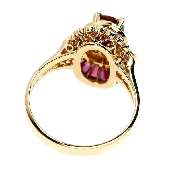 K18YG RUBY DIAMOND RING - 2