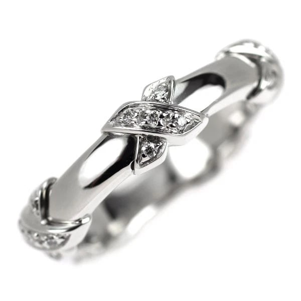 TIFFANY & CO K18WG DIAMOND RING: Tiffany & Co K18WG Diamond Ring Brand: Tiffany Type: rings Material: Gold Main Stone Natural Color: None Size: 5.25 US Accessories: None Accessories Notice: When purchasing pre-owned goods,