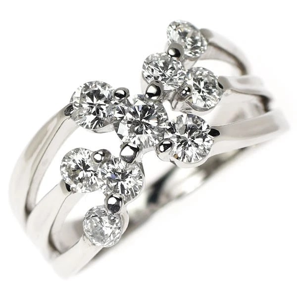 PT900 DIAMOND RING: Pt900 diamond ring Brand: None Type: rings Material: Pt900 Main Stone Natural Color: None Size: 5.25 US Accessories: None Accessories Notice: When purchasing pre-owned goods, please refer