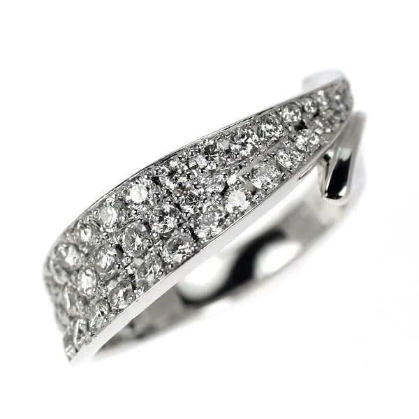 K18WG DIAMOND RING: K18WG Diamond Ring Brand: None Type: rings Material: K18WG Main Stone Natural Color: None Size: 5.25 US Accessories: None Accessories Notice: When purchasing pre-owned goods, please refer