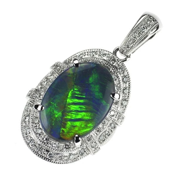 PT900 BLACK OPAL DIAMOND PENDANT TOP (1 of 2)