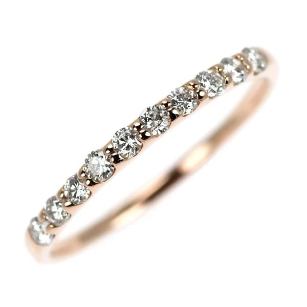 K18PG DIAMOND RING: K18PG diamond ring Brand: None Type: rings Material: Gold Main Stone Natural Color: Gold Size: 6.75 - 7 US Accessories: None Accessories Notice: When purchasing pre-owned goods, please refer